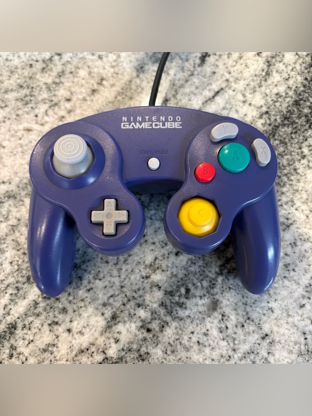Official Nintendo GameCube Controller Indigo DOL-003 - Works - LOOSE LEFT STICK